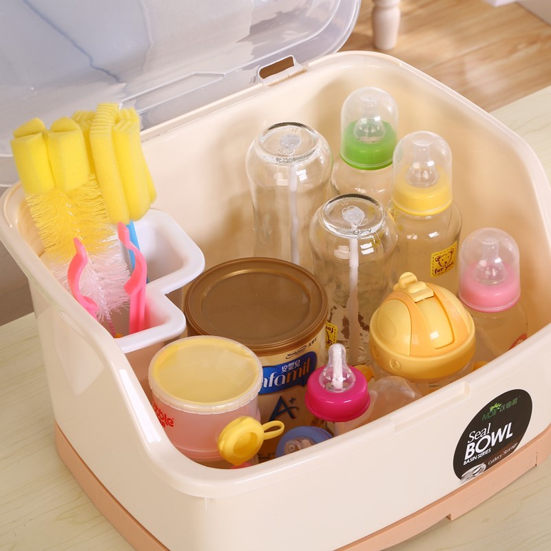 Baby put chopsticks rack plate tableware kitchen drop bottle box put rack store cupboard Baby buy shelf