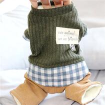 Autumn and winter pet four-legged cotton-padded clothes Teddy Bears Bomei Schnauer Yorkshire small dog puppies plus