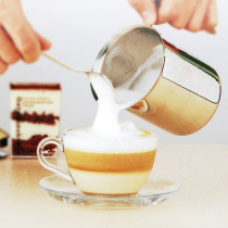 304 stainless steel double-layer milk foam machine Manual milk foam machine thickened milk foam machine Milk household foam machine Milk foam machine