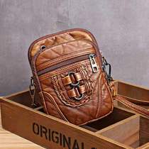 Small bag lady bag bag bag soft skin backpack 2023 new tide lady simply likewise portable mobile phone bag