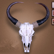 Bull head wall hanging lucky town house creative restaurant restaurant wall decoration pendant simulation animal head resin crafts