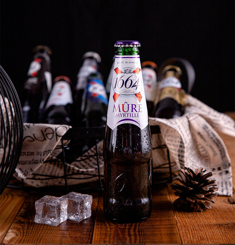 法国进口凯旋1664白啤桃红玫瑰rose百香果树莓黄啤果啤1668啤酒