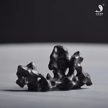 Ceramic Taihu stone small ornaments imitation Natural Stone Mountain dry landscape accessories bonsai pen frame Mountain chopsticks rack tea pet