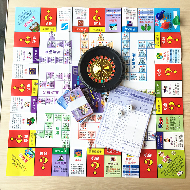 大富翁游戏棋 强手棋 世界之旅 中国之旅 幸福人生 银牌娱乐桌游