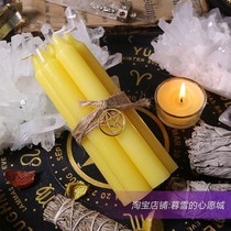 SPOT YELLOW-LEARNING CREATIVITY CONCENTRATION MAGIC RITUAL CANDLE 2CM DIAMETER]