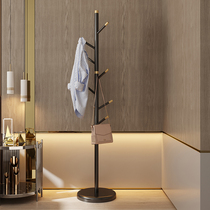 U Home | New Chinese solid wood hanging clothes hanger floor bedroom small entry home Copper Wood Medieval Cloakhat Rack