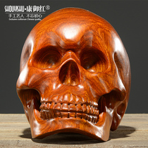 Flower pear wood carving skeleton ornaments crafts adult characteristics creative horror skeleton mahogany retro decoration decoration decoration