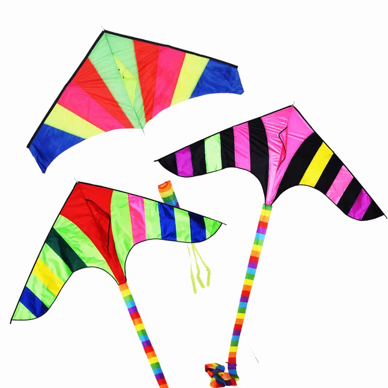 weaving plume fang parachute adult children's cartoon rainbow kite kite kite big kite kite long tail sale