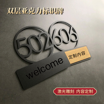 European-style creative high-end acrylic house number family number indicator Household house number indicator Hotel hotel