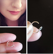 European and American popular nasal nail nose ring false lip nail hole no hole lip ring nose clip nose ring nose ring titanium steel hypoallergenic