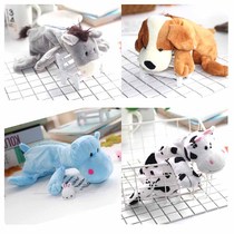 June 1 gift student plush cartoon animal creative puppy large capacity pencil bag toy pencil bag stationery box
