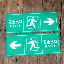 Safety exit signs arrow signs channel warning signs emergency evacuation escape signs identification stickers fire protection