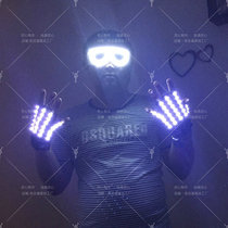 Led luminous glasses led luminous glove bar transfer prop bar Upper wine clothing LED luminous performance out of clothing