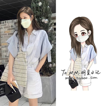 Top floor Li Zhiya same fashion tooling style jumpsuit style jumpsuit pants shorts womens summer thin loose short sleeves small tide