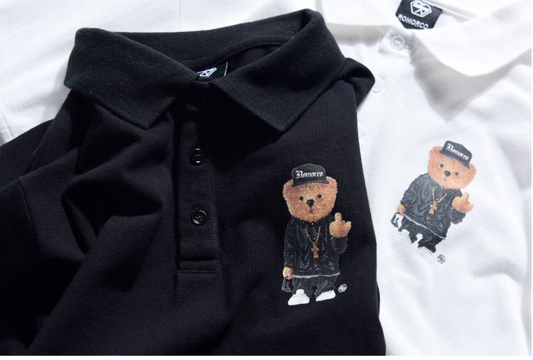 鬼面潮牌恶搞 贱贱的 卡通人物 polo衫 短袖翻领t恤夏天 精工原创