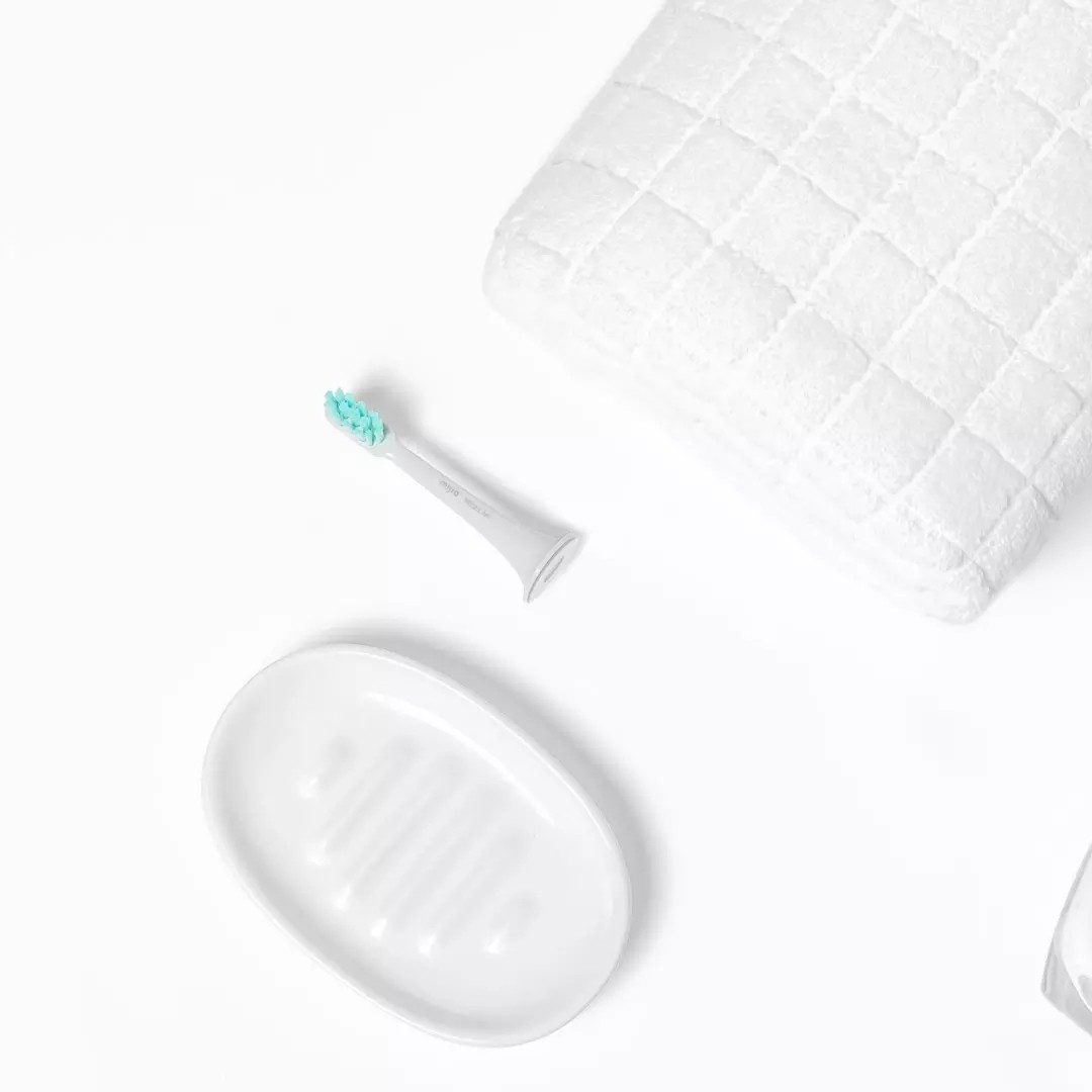 xiaomi original genuine mijia acoustic wave electric toothbrush brush head 3 pieces of universal replacement head soft hair small brush head