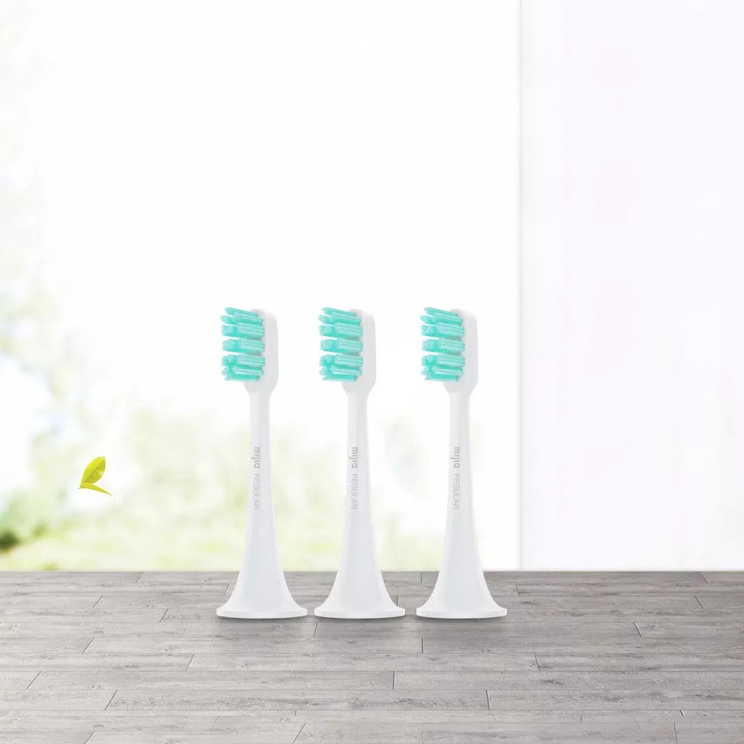 xiaomi original genuine mijia acoustic wave electric toothbrush brush head 3 pieces of universal replacement head soft hair small brush head