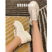 (Locke girl) daddy shoes inside the height of the McQueen board shoes small white shoes womens muffins thick sole ins tide casual shoes