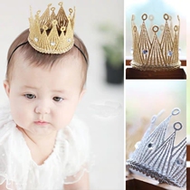 (Love Balloon Studio) Birthday Boy Girl Birthday Hat Baby Dinner Party Adults Gold And Silver Color Crown