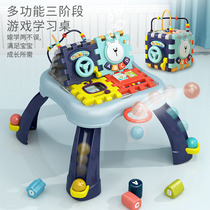 Versatile game learning table baby sound and light hand beat drum hexahedron building block pairing parquet beach containing table