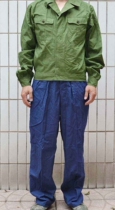 Stock vintage 59 summer pilot cotton clip style combat suit suit 59 Green under blue suit