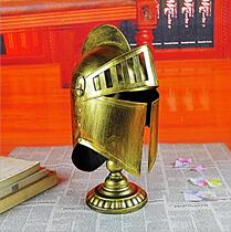 European style retro Roman armor samurai helmet iron decoration bar restaurant loft Industrial Wind soft