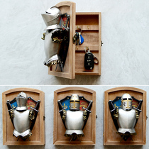 Medieval retro wall ornaments Roman armor decoration living room key storage box porch wrought iron decorations