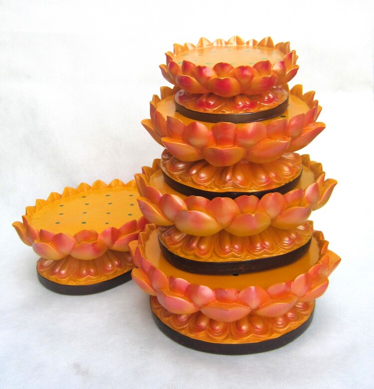 佛堂用品,树脂莲花座,(可供奉佛像或者供具)莲花底座/4号规格