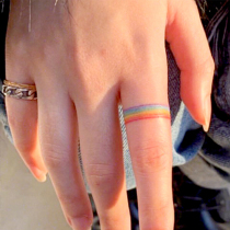 Finger color line tattoo stickers waterproof long-lasting men and women Yayao style with personality tide cartoon ins style new