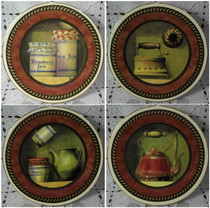 British Royal Vale still life collection decoration plate set of four (20cm diameter)