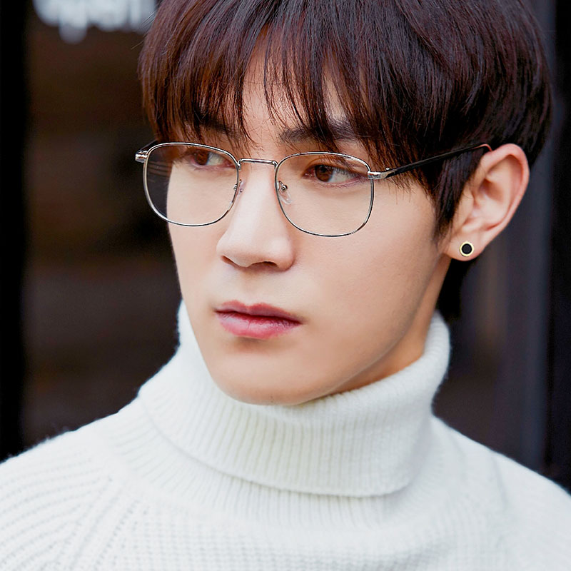 斯文败类眼镜金丝金属边复古方形眼镜框男女全框个性韩潮网红镜架