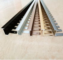Wooden floor Press strip edge strip extremely narrow trim strip tile aluminum alloy I-character cross threshold single bilateral curved flat buckle strip