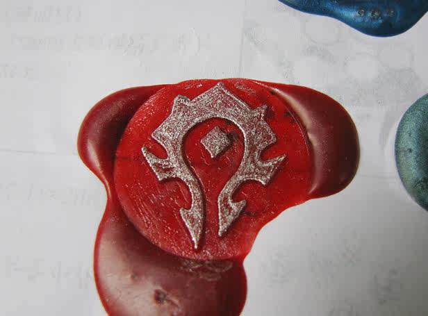 魔兽世界周边火漆印章部落联盟徽记标志logo复古铜印章送蜡粒