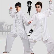 Cotton sweat-absorbing breathable cotton cotton short-sleeved tai Chi suit womens summer Tai Chi clothing mens pure cotton Chenjiagou artificial cotton