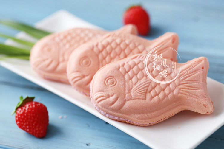 日本进口零食品 名糖meito 鱼形草莓巧克力夹心脆饼干 鲷鱼烧酥饼