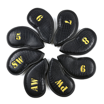 Golf iron set Crocodile skin pattern golf club head cover Synthetic leather Golf club cover Dug up club cover