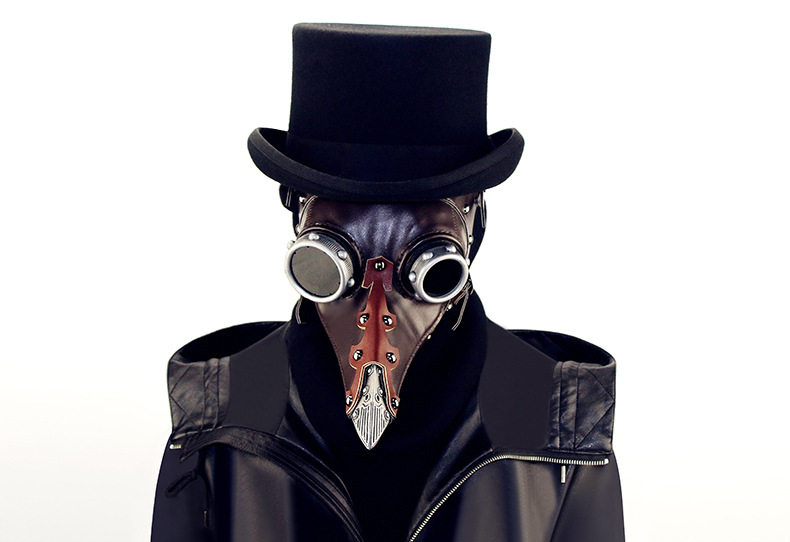 黑色星期五 亚马逊ebay跨境 蒸汽朋克万圣节瘟疫鸟嘴医生面具头套