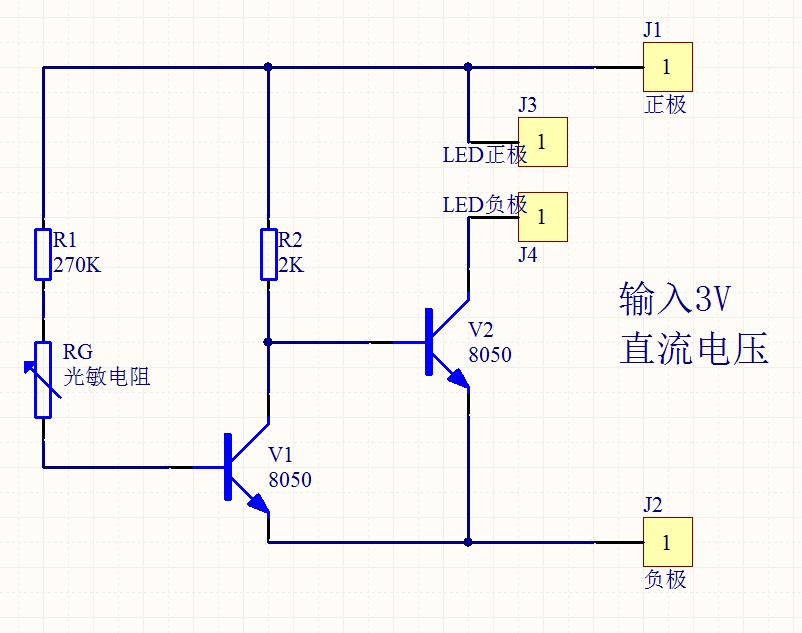 光控led小夜灯电路图图片