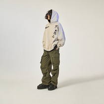 POH DIZZY Vertigo Charm print street loose sweatshirt mens spring tide brand hooded casual high street coat