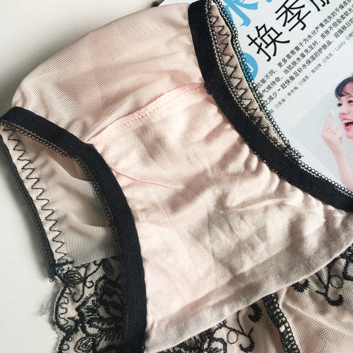 3条包邮精致刺绣透视蕾丝性感诱惑低腰网纱透明女人女士三角内裤