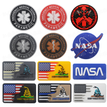 International Rescue First Aid Logo PVC Rubber Badge Dont Step On Me Snake NASA Armband Magic Sticker Morale Badge Backpack Sticker