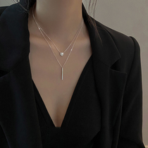 Exquisite double necklace female light luxury niche design sense accessories 2021 New ins hip hop retro choker