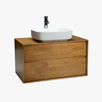 Japan-style Log Nordic Minimalist Style Solid Wood Oak Baths Bathroom with washstand Wash Terrace suspended