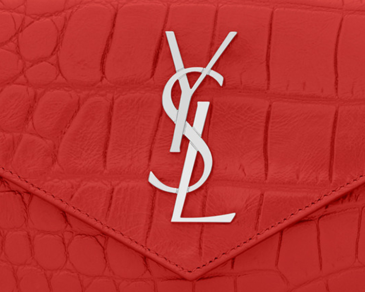 巴黎世家倫敦地址 GIGIS 倫敦專櫃正品Yves saint Laurent 鱷魚壓紋皮革短款錢包 巴黎世家包