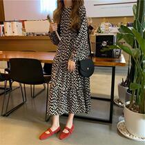 Lecea Alice French Retro Dress 2023 New Light Wind Black Wave Point Round Dot Slip Skin