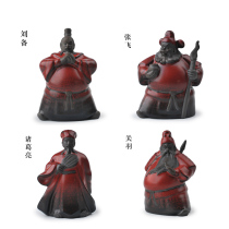 An art tea spotting piece of tea tea Guan Yu Gliang Tea Dao Accessories Tea Darling Boutique Handmade Creative Trio of the Three Kingdoms