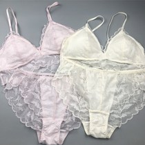 Look good~ Wear it well~ Japanese lace insert vest bra set soft and comfortable no steel ring