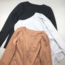 Ladies fleece warm top autumn coat medium thick base coat long-sleeved underwear stomach protector back protector