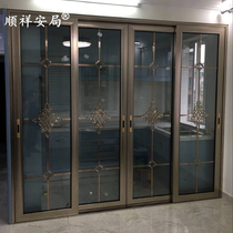 Shunxiang Anju moving door sliding door kitchen balcony partition double-layer hollow tempered glass three linkage two moving door