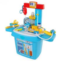 Childrens simulation medicine toolbox When a doctors toy stethoscope hits a male girls hospital over a family home